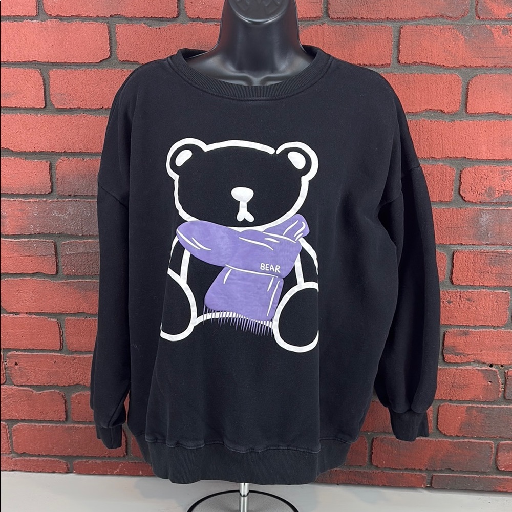 Hello Mango Sweater Womens XL Bear Pattern